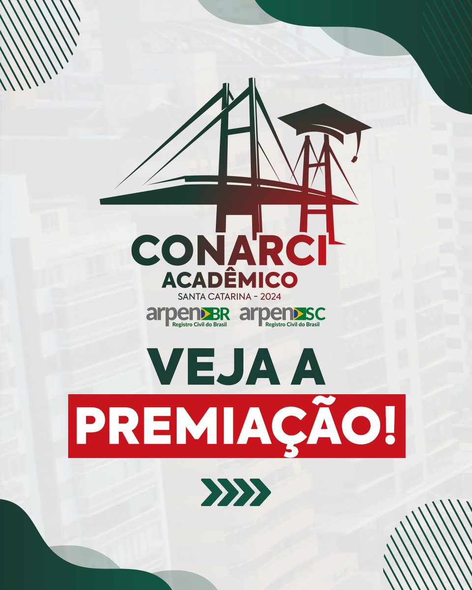 arpensp's tweet photo. 👩🏻‍🎓👨🏻‍🎓O Conarci Acadêmico 2024 segue com prazo de submissão aberto até o dia 15 de julho de 2024. Registradores Civis, profissionais do Direito e/ou Estudantes de Direito, profissionais do Registro Civil e graduandos de outras áreas, podem submeter seus artigos pelo site https://t.co/ytNwi3J4u8