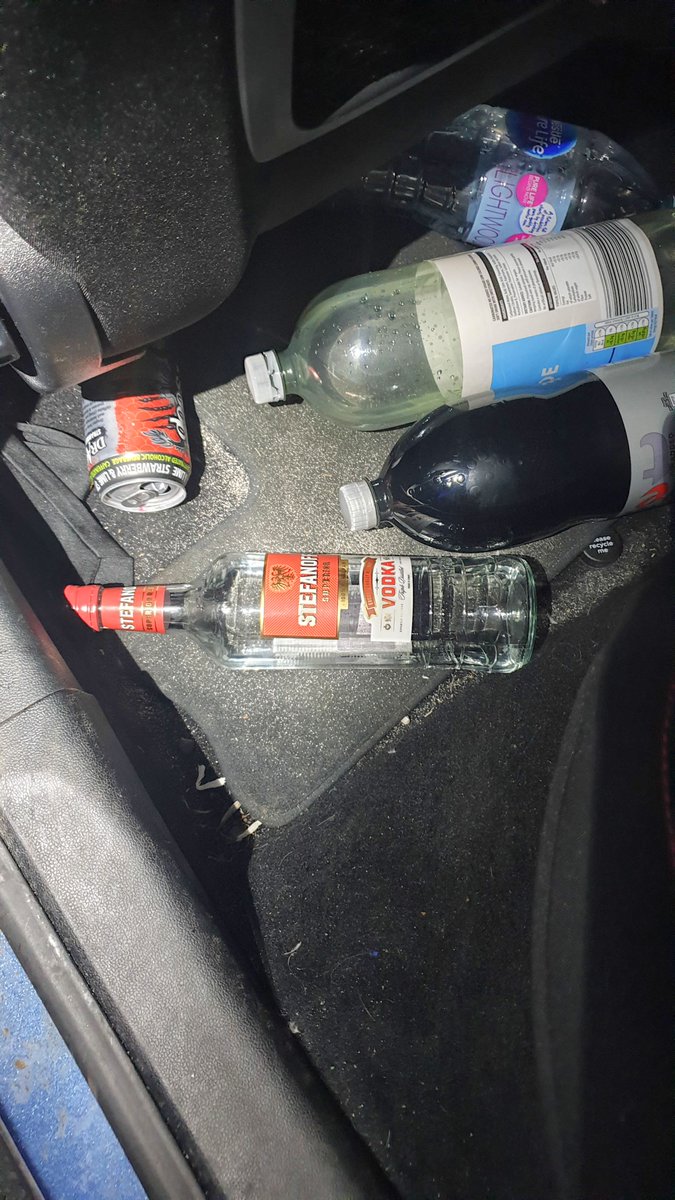 Driver of this motability vehicle was clearly worse for wear when we stopped him. Empty bottles of alcohol could be seen in the rear and driver blew a whopping 102 at the roadside. He had an expired driving licence and the vehicle was seized to be returned to motability