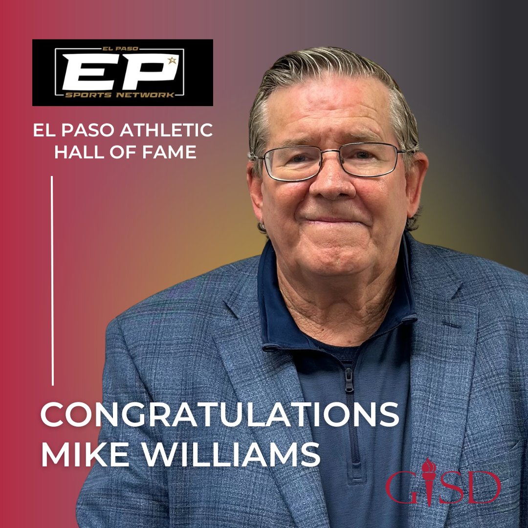 We are thrilled to announce that the El Paso Athletic Hall of Fame has inducted Garland ISD Assistant Director of Athletics, Mike Williams! 🎉 This honor recognizes his outstanding career as a high school baseball and football coach, and his lasting impact on the sports