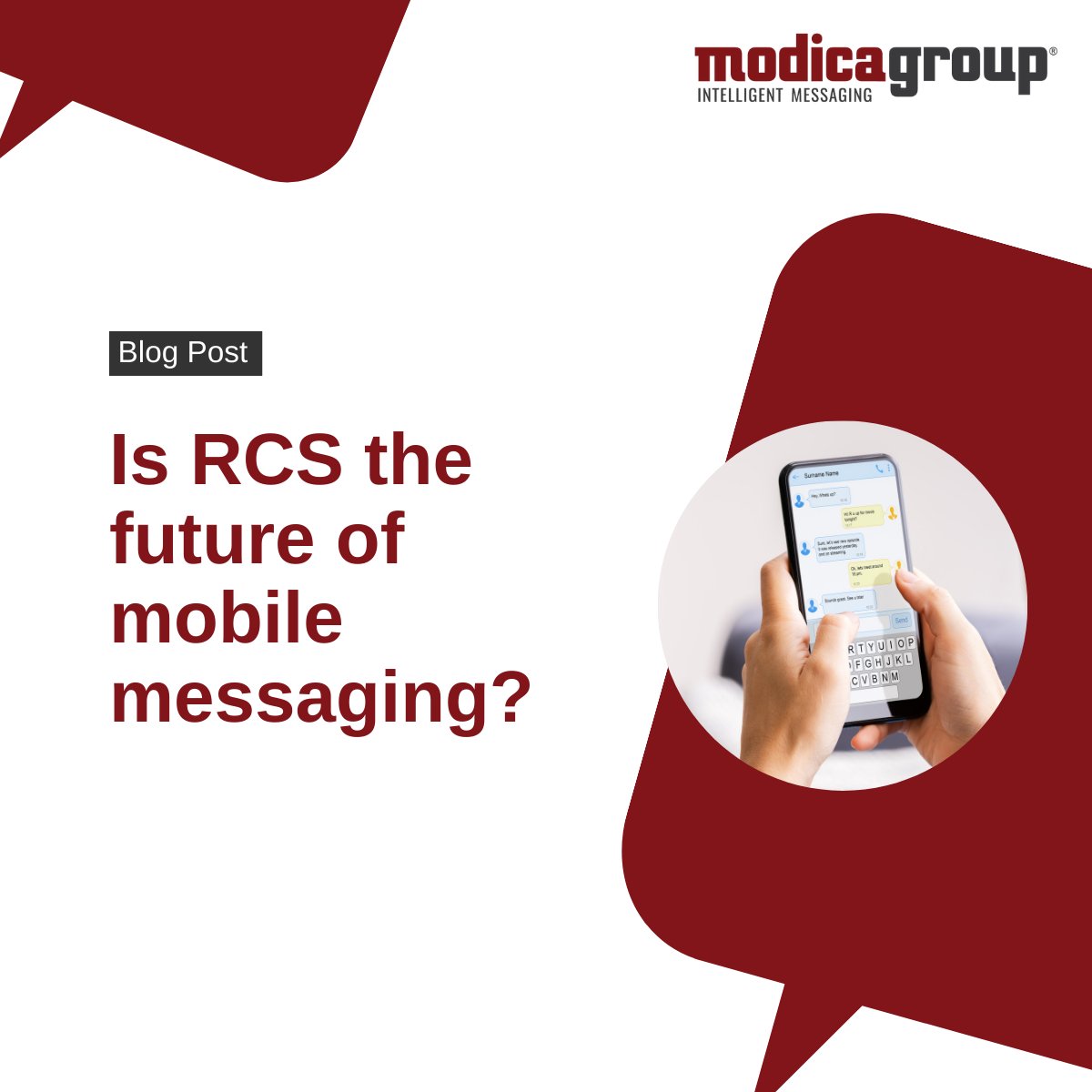 modicagroup's tweet photo. As part of our ongoing commitment to intelligent messaging, Modica is an interested participant in the RCS (Rich Communication Services) journey. Learn how RCS can enhance SMS https://t.co/w7zElAEL9C https://t.co/7rAiF9xwoj