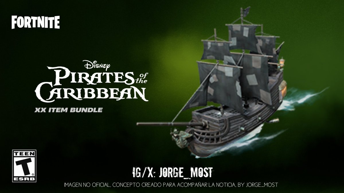 Jorge_Most's tweet photo. Este ala delta de Piratas del Caribe será GRATIS al completar misiones.

#Fortnite https://t.co/Jel86eSdtD