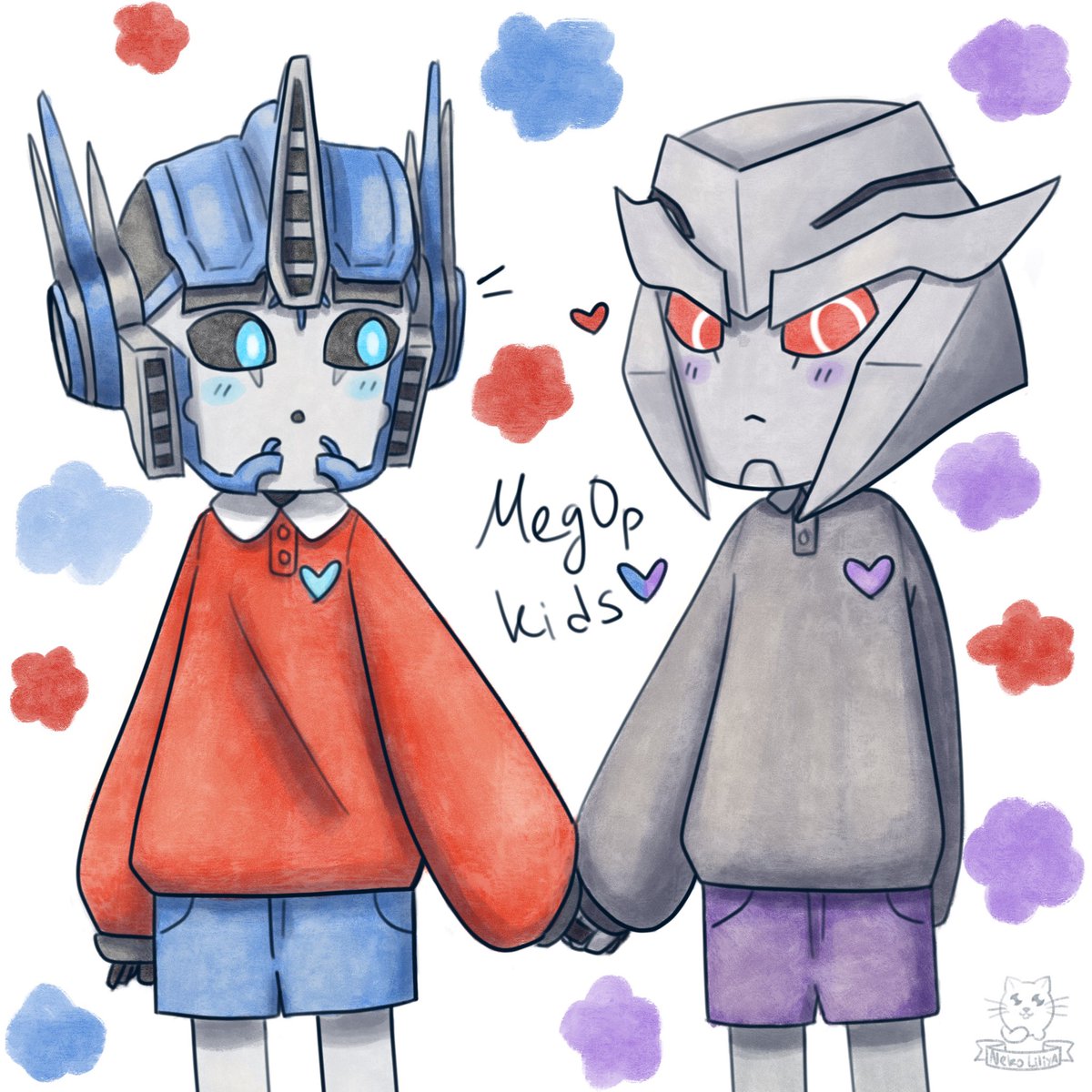 LiriyaPrime's tweet photo. Some cute Optimus and Megatron 💙💜.

#myart #transformers #transformersprime #transformersfanart #transformersprimeau #optimusprime #megop #megatron #optimusxmegatron https://t.co/foWjAN4JUf