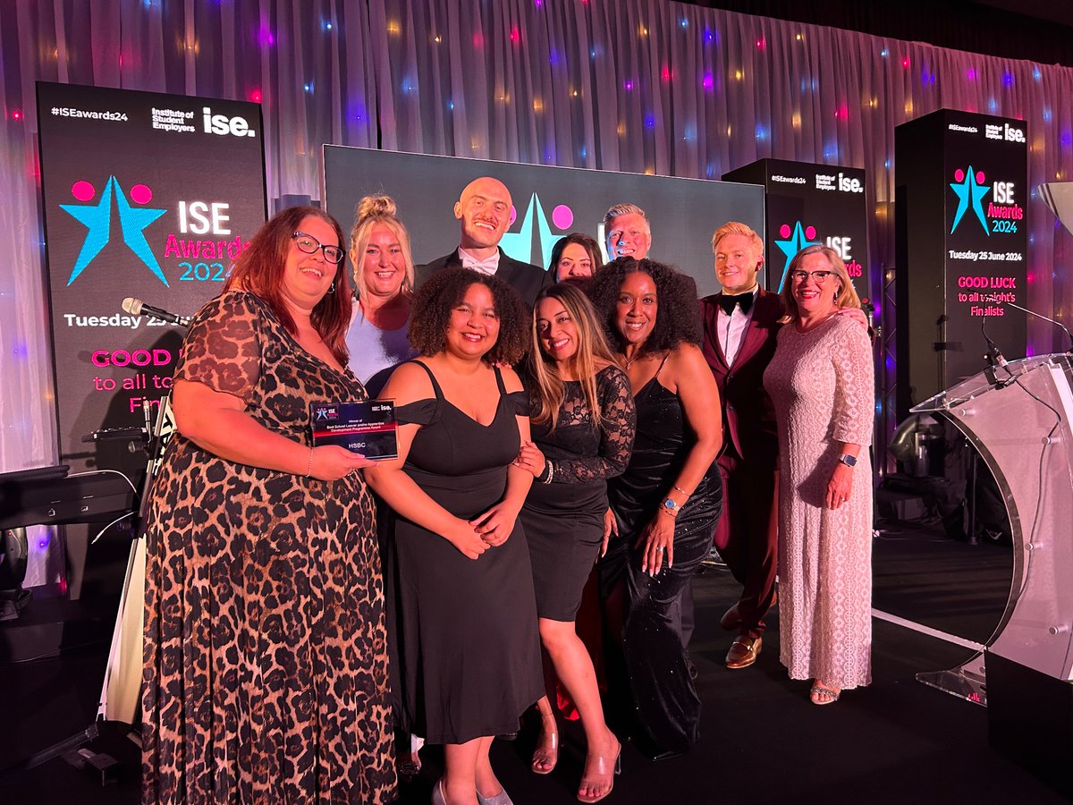ISE (@ioseorg) on Twitter photo Congratulations to <a href="/HSBC/">HSBC</a>  for winning the Best School Leaver &/or Apprentice Development Programme at the #ISEawards24 
This award was sponsored by <a href="/Cappfinity/">Cappfinity</a>  #ISErec24 Congratulations to <a href="/HSBC/">HSBC</a>  for winning the Best School Leaver &/or Apprentice Development Programme at the #ISEawards24 
This award was sponsored by <a href="/Cappfinity/">Cappfinity</a>  #ISErec24
