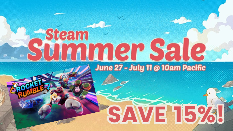 PixelNAUTSgames's tweet photo. Grab your copy of Rocket Rumble during the Steam Summer Sale! 🌞🎊🚀

Save 15% starting today! 
https://t.co/v8OnVA1d4B https://t.co/HxYQlEXGCB