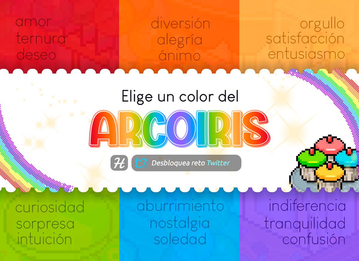 comunidad_hobba's tweet photo. Elige un color del arcoíris 🏳️‍🌈

He recopilado una serie de palabras y colores para que elijas cuál de todos se asemeja más a ti ¿Preparado?⚡️

Gana reto, placa y diamantes:
🌈 Like y Rt a la publicación
🌈 ¡Elige tu color ideal!

¡No olvides tu usuario!👀

https://t.co/fgreLPVFdA https://t.co/SzrrVInagU