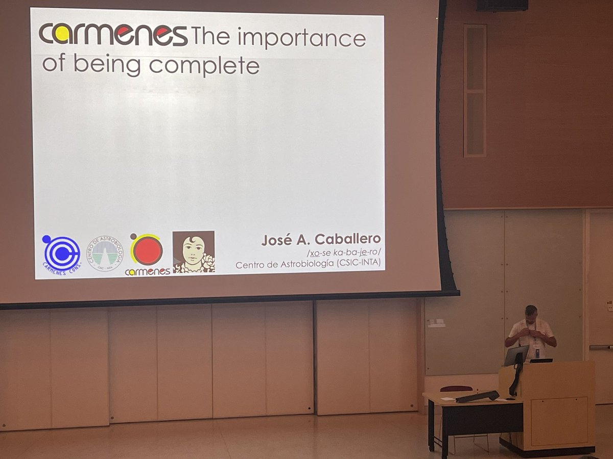 CARMENES_exopl's tweet photo. Presentation by José A. Caballero – CARMENES: “The Importance of Being Complete” in the CS22 #coolstars22 Splinter Session: “The Solar Neighbourhood – The Importance of Being Complete” 25 junio 2024 @coolstars22 @CARMENES_exopl 
👉 https://t.co/vbkv84Q57v https://t.co/aoMCGia3pe
