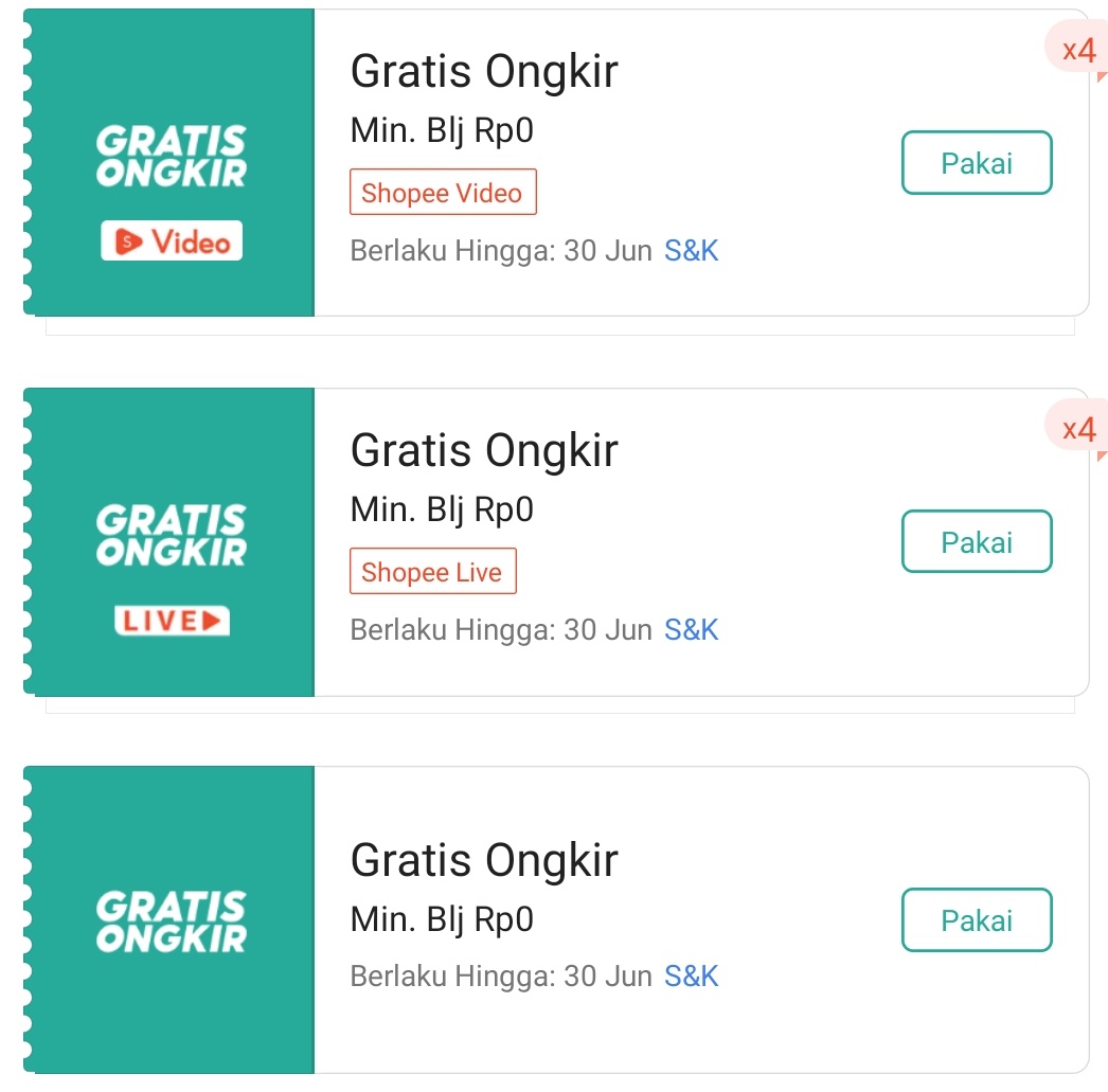 niiinaaw's tweet photo. VOUCHER PROMO SHOPEE

- Gratis Ongkir Min Blj RP0
- Diskon 10% s/d 300RB
- Diskon 7% s/d 50RB
- Diskon 5% s/d 100RB
- Cashback 6% s/d 120RB
- Cashback 5% s/d 1JT

ShopeeFood
- Diskon 65% s/d 25RB
- Diskon 10% s/d 200RB
- Gratis Ongkir s/d 10RB

🔗 https://t.co/wNE2VEky9a https://t.co/iX3HpH4sl8