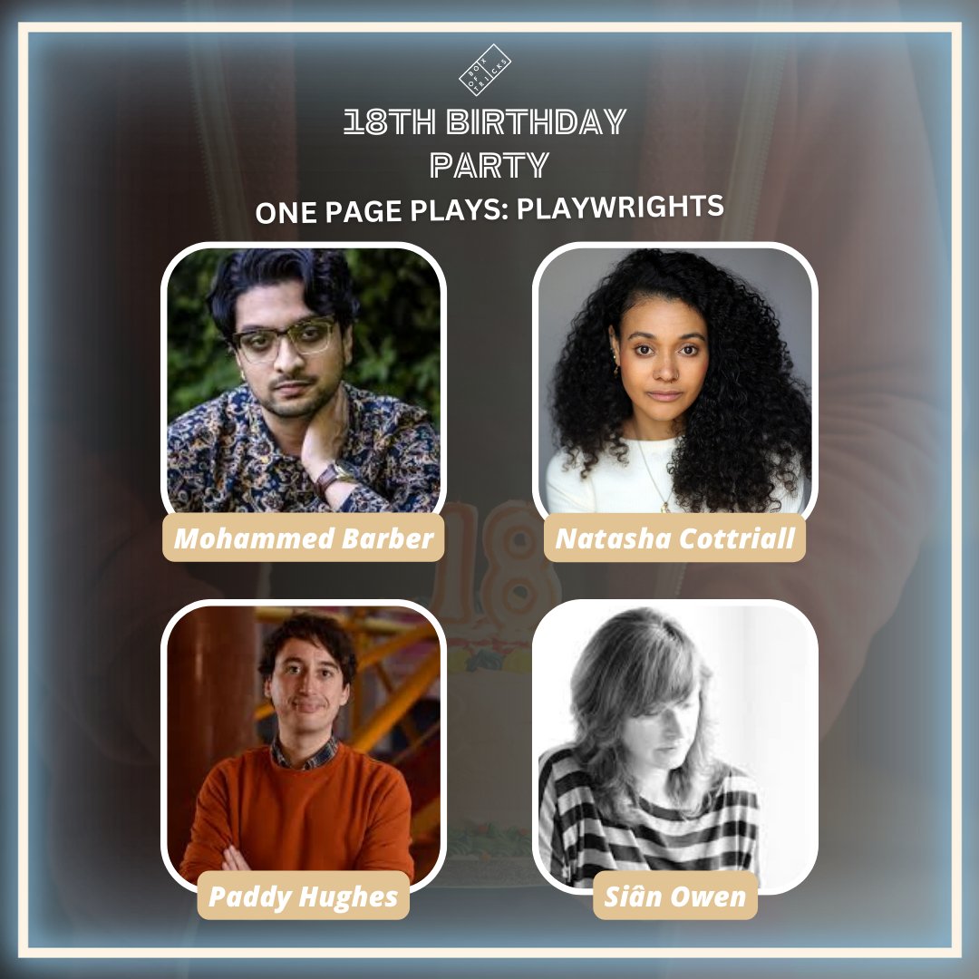 🥳 PARTY TIME! Meet the playwrights for our One Page Plays at our 18th Birthday Party this Friday. Join us for 18 specially-commissioned new pieces celebrating the last eighteen years...

🗓️ Fri 28 June <a href="/theyard_mcr/">The Yard</a> 

🎟️Book Now &gt;&gt;&gt; i.mtr.cool/lznewycixu