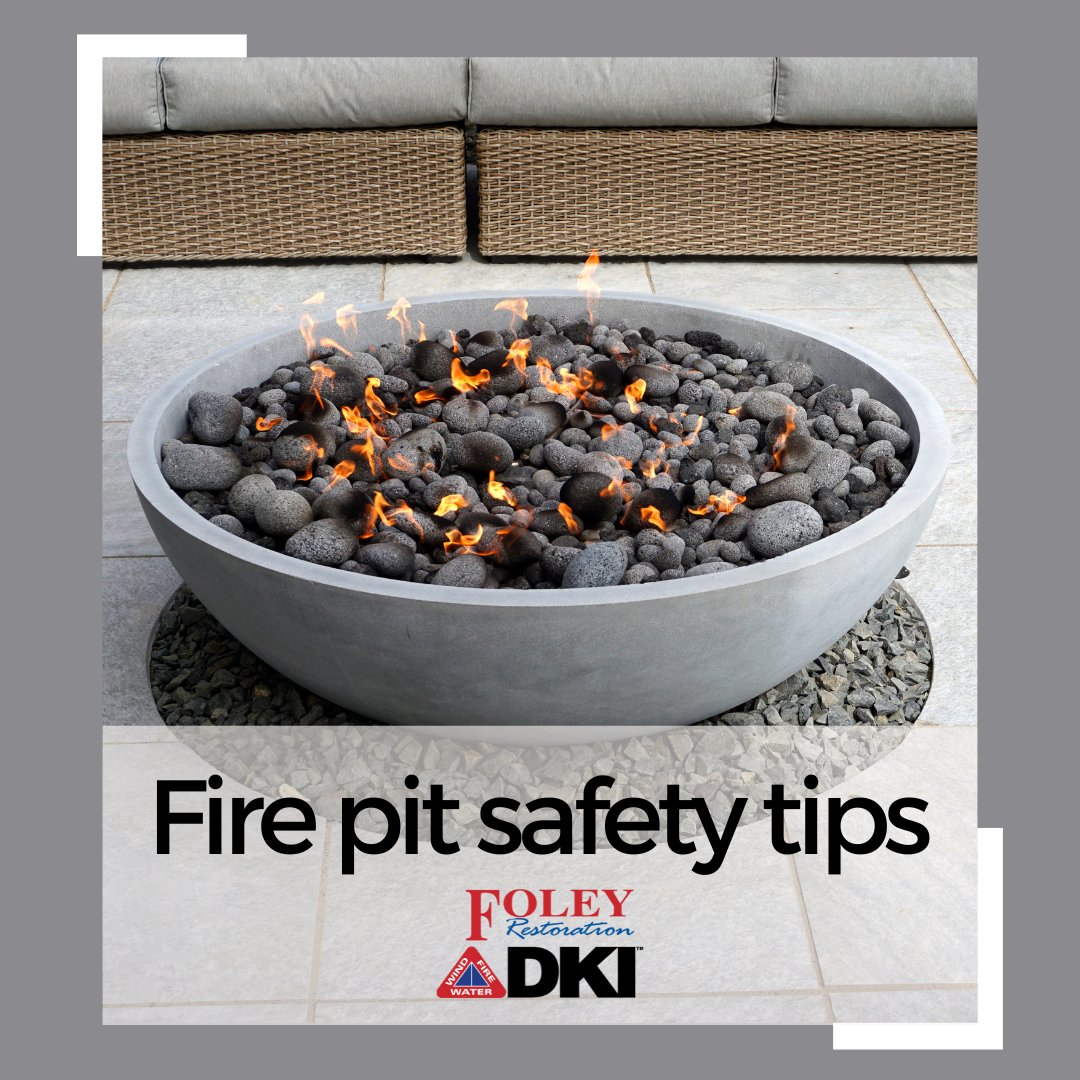 To ensure your cozy little fire stays under control, here are a few tips:

🔥 Ensure your fire pit is on a level, even surface
🔥 Make sure nothing is above your fire pit

If an accident has left your home with fire damage, visit foleyrestoration.com