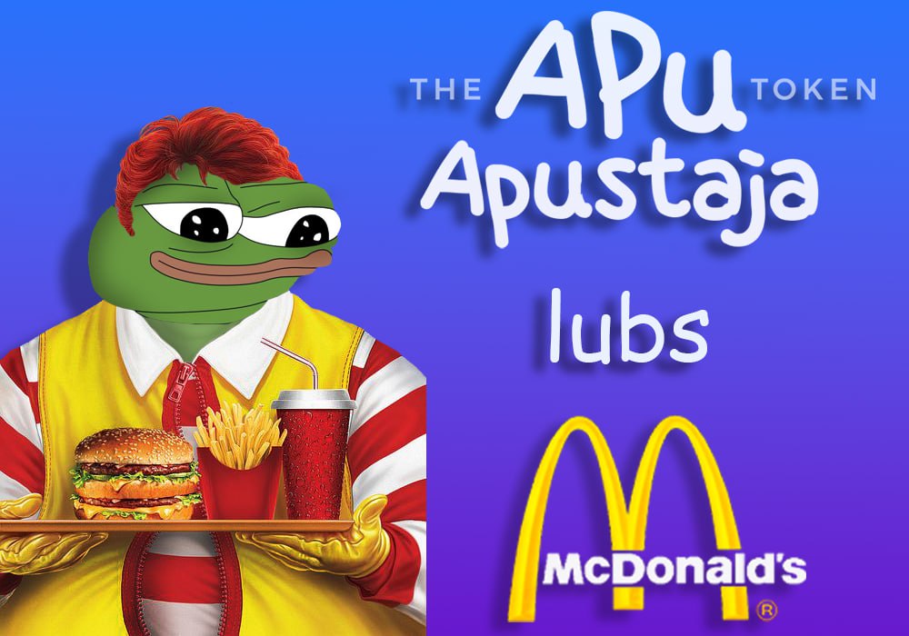 Sundae (@itsjustsundae) on Twitter photo HI <a href="/McDonalds/">McDonald's</a> 🍔 
Did you know that $APU lubs you?
Let's be frens! 🫶
<a href="/ApusCoin/">Apu Apustaja</a> #ChickenTendies #Apu HI <a href="/McDonalds/">McDonald's</a> 🍔 
Did you know that $APU lubs you?
Let's be frens! 🫶
<a href="/ApusCoin/">Apu Apustaja</a> #ChickenTendies #Apu