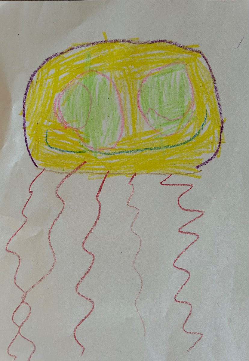 Nursery are learning about different sea creatures and drawing them. We are so impressed with their marvellous mark-making! ⭐️ 🪼 🐙