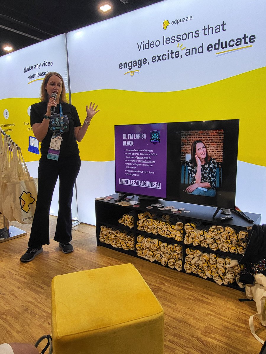 Everything <a href="/teachwiseai/">Larisa Black ✈️ #FETC #EduGuardian</a> said about <a href="/edpuzzle/">Edpuzzle</a> was 🔥,  but Y'ALL she is 1 of the best speakers I've ever seen. Wifi lost &amp; she sings &amp; dances! ❤️ 😍