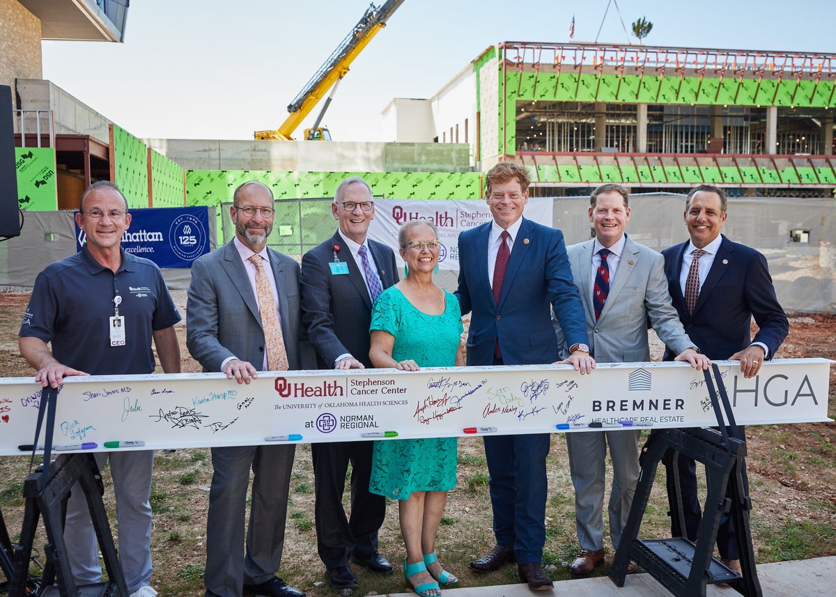 A joy to gather with our partners from OU Health and <a href="/normanregional/">Norman Regional</a> earlier today to celebrate the construction topping out of OU Health <a href="/StephensonCC/">OU Health Stephenson Cancer Center</a> at Norman Regional.

We could not be more excited to expand world-class, research-driven cancer care access to more Oklahomans