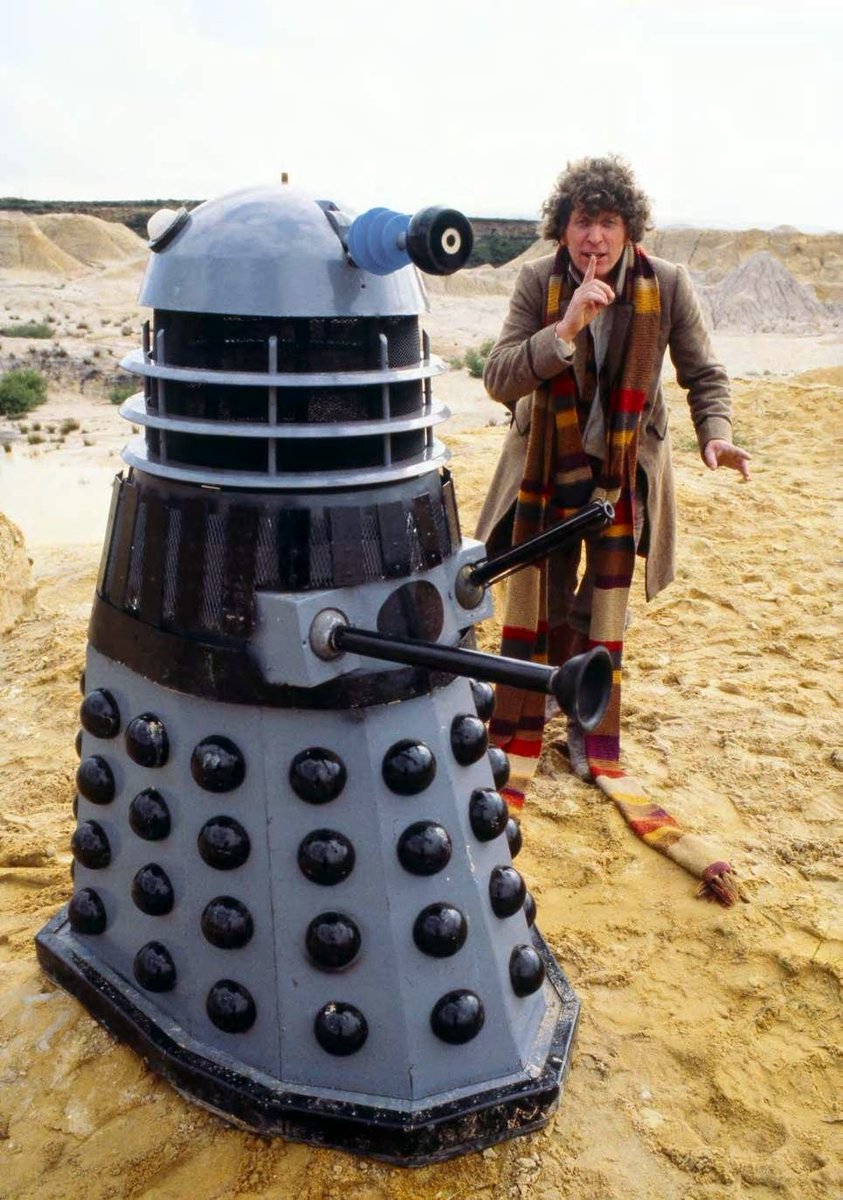 Tom Baker and a Dalek. #Daleks