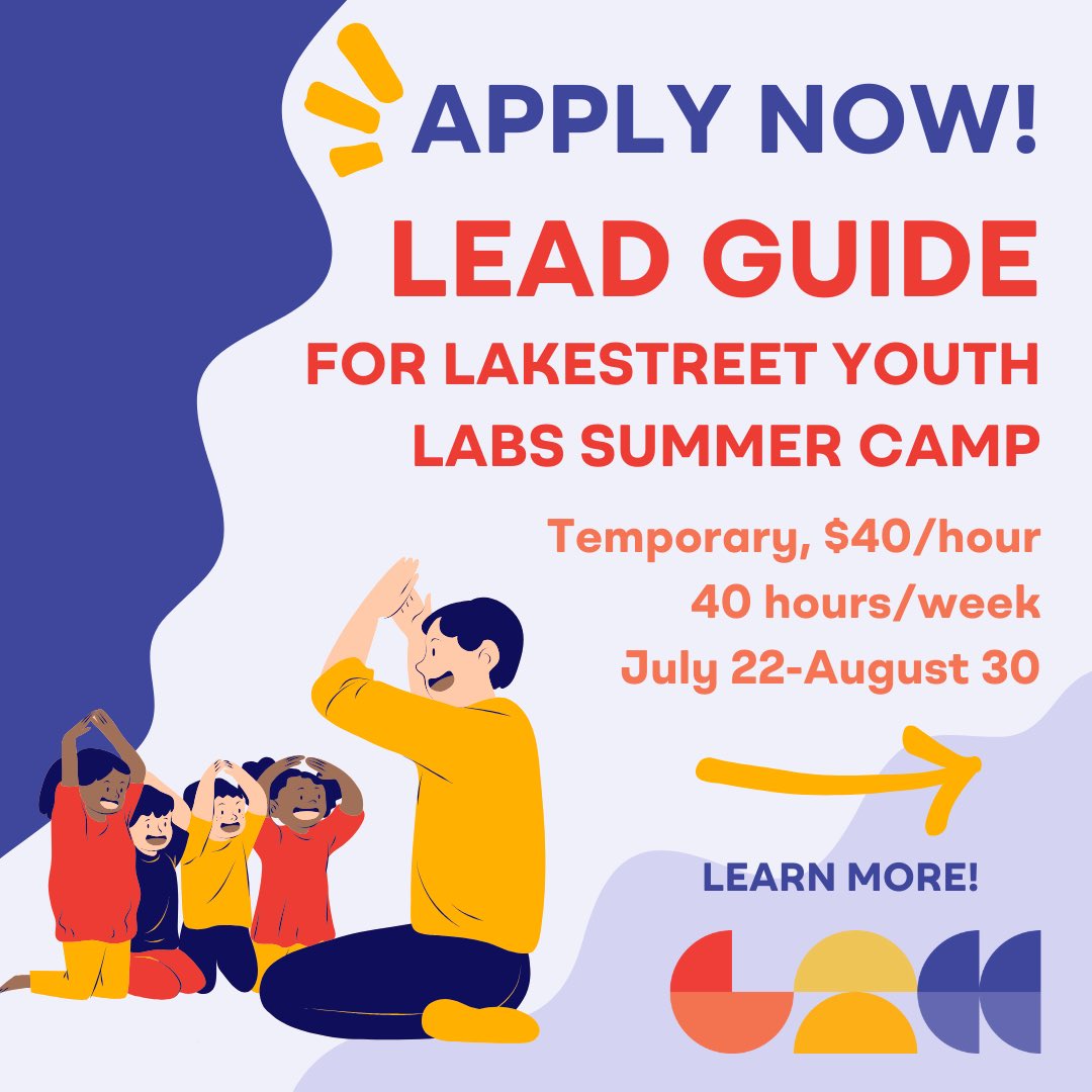 GMCC_mn's tweet image. We’re Hiring for a Lead Guide! This is a Temporary, $40/hour, 40 hours/week position for six weeks (July 22-August 30th; Monday-Friday, 8 AM to 4 PM).

To read a more detailed role overview, including qualifications and how to apply, visit gmcc.org/careers
