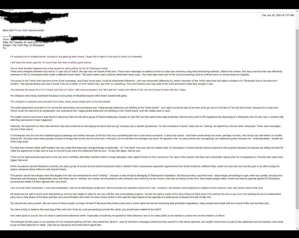 SmokeGodBrodie's tweet photo. LEAKED EMAILS NOW OF DR. Disrespect?? 

Did we most likely just lose one of the best streamers of all time due to rumors and people jumping the gun? This Dr DisRespect leak is huge if true! #drdisrespect #Doc 

@CallofShame shared this! https://t.co/bgPN2pZe3e
