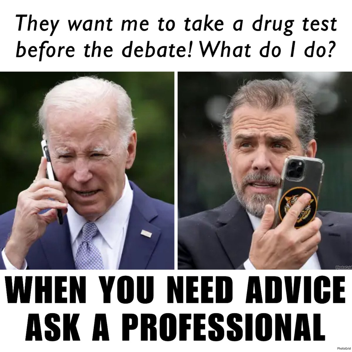 HomelesSMack's tweet photo. Ask a professional @JoeBiden #drugtest #debate #trump https://t.co/lIQ0zbpmeh