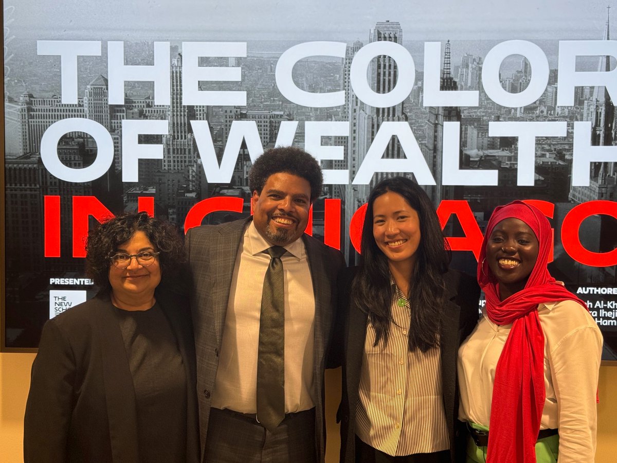 RacePowerPolicy's tweet photo. The Institute had the opportunity to present our research to staff at the Chicago Fed last week. Seeded a rich conversation about the wealth inequality in the Chicago region and potential solutions for one of the great social dilemmas of our time.
#ColorOfWealth #Chicago https://t.co/GTarracOrD