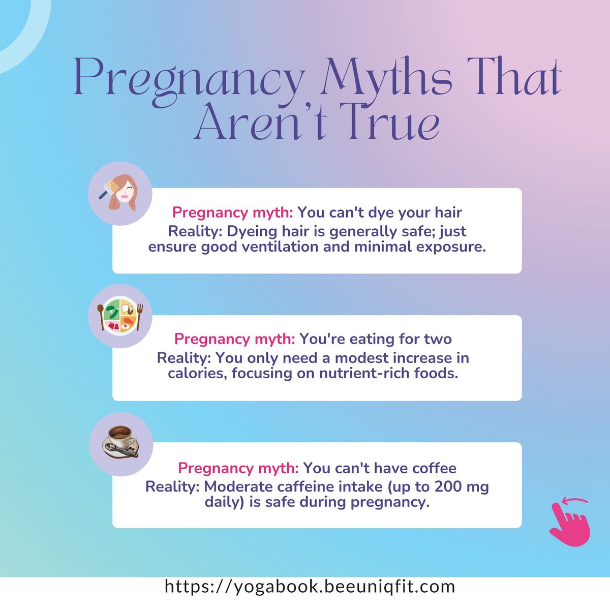 BeeUniQFit's tweet photo. You've probably heard some of these pregnancy myths... but don't believe them!
.
.
.
.
#pregnancyfitness #fitbumpbenefits #healthymomhealthybaby #prenatalexercise #fitpregnancy #pregnancyworkout #momtobe #prenatalhealth #fitnessjourney #healthypregnancy #prenatalcare https://t.co/7lMUKoEbAW