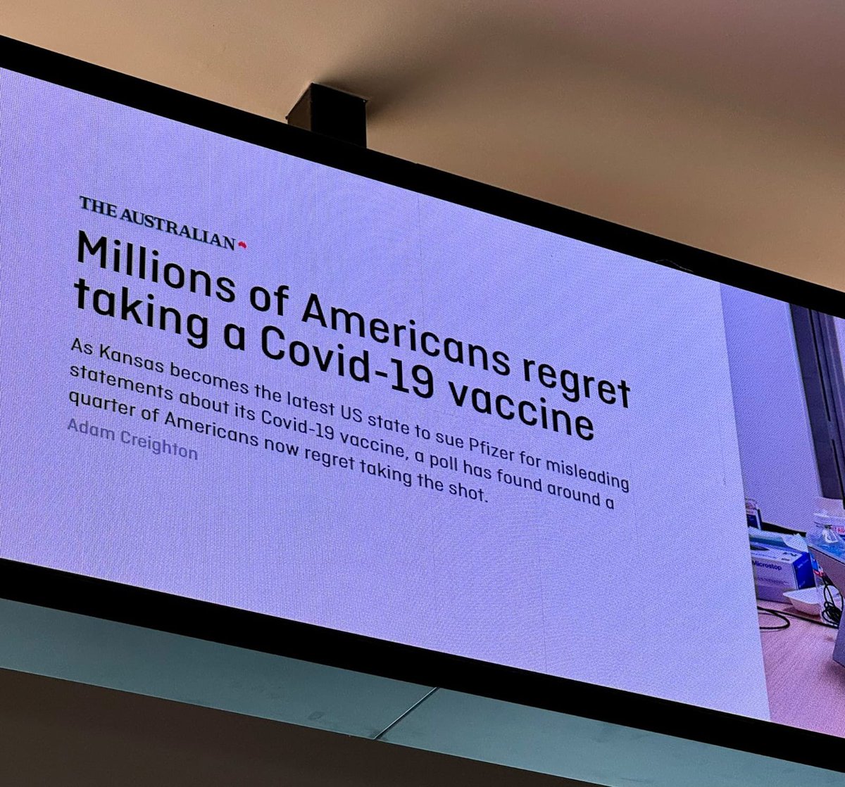 Someone sent me this photo of a screen in the Qantas Lounge at BNE airport just now. 
It’s taken four years, but the dominos are starting to fall.