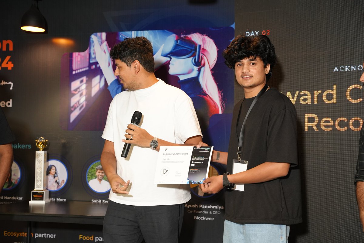 nxv3d's tweet image. 🚀#Throwback to my 1st ever hackathon at @TechAlchemy#TechAlchathon2024!🏆  Thrilled to have snagged 2nd place solo by building an RWA ecosystem in just 1 day. #blockchain #hackathon