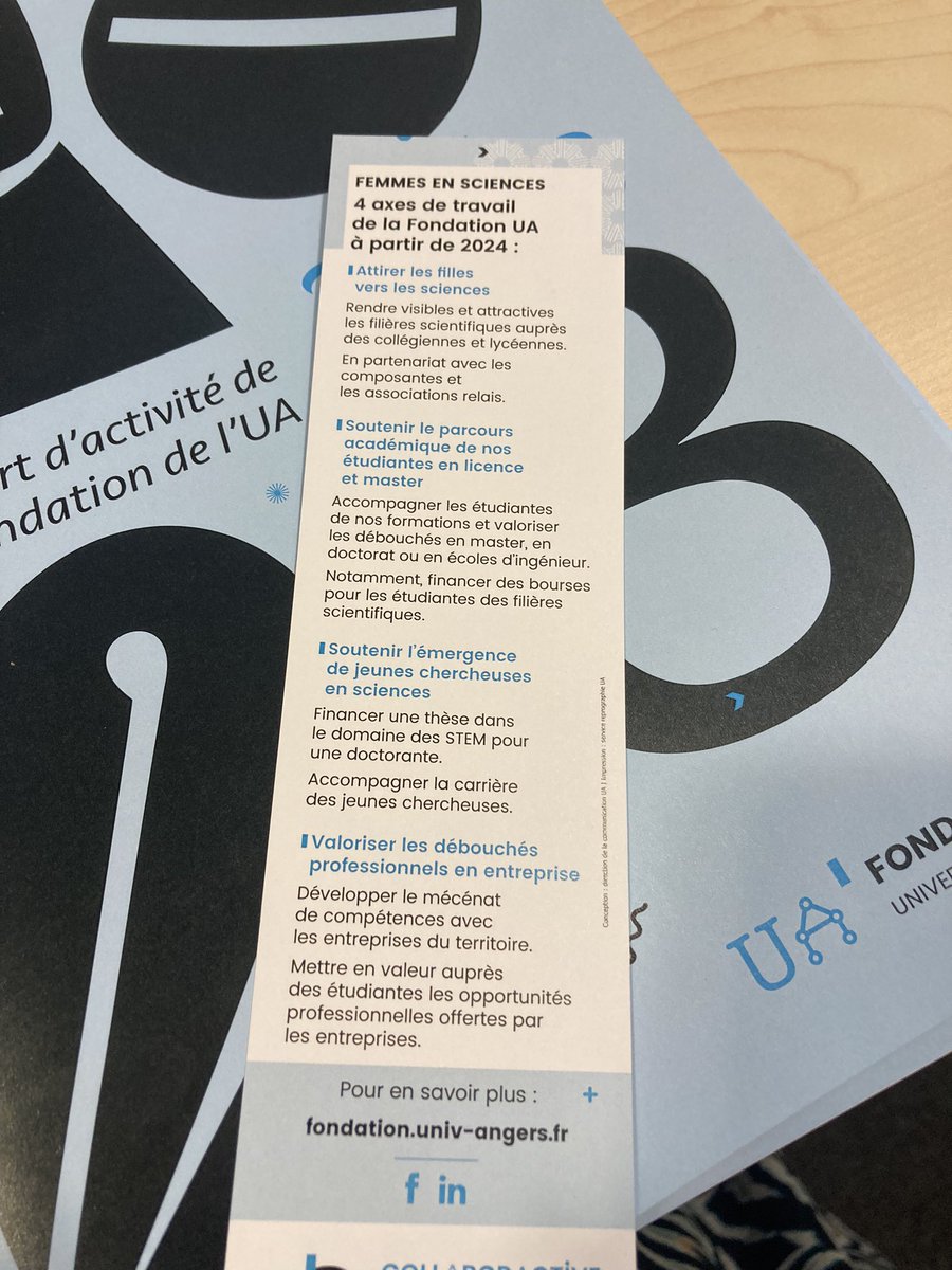 La <a href="/FondationUA/">Fondation UA</a> fera de ce sujet «femmes et sciences» son thème de l’année pro avec 4 axes : attirer les filles vers les sciences, soutenir le parcours académique des filles en créant 25 bourses, soutenir  l’émergence de jeunes chercheuses en sciences et valoriser les débouchés