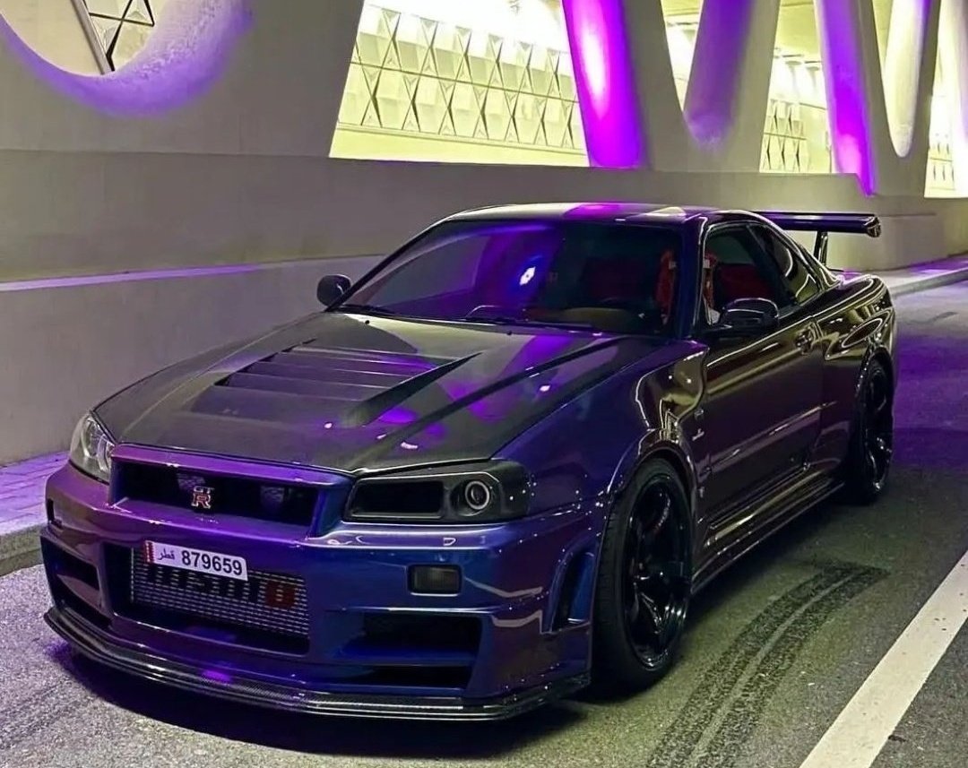 Nissan GTR-R34 Skyline spec'd in Midnight Purple 👾