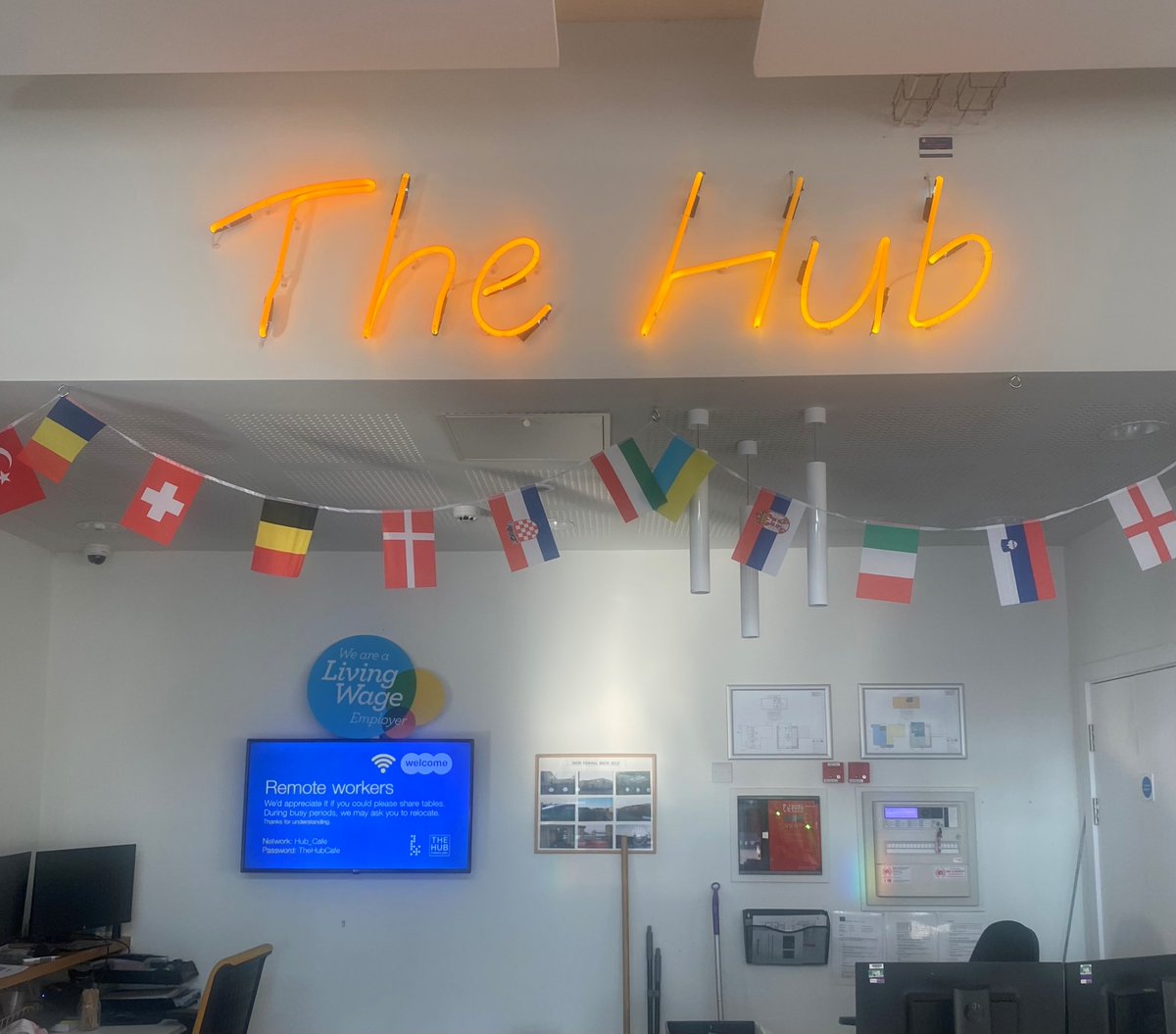 The Hub is all ready to go for the Euros!!

We are decorated with all the flags inside for all the action.

May the best team win!!