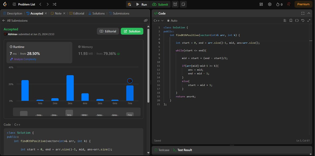 Abhinavkalse008's tweet image. 🚀Day 118 of #365DaysofCode :                                                    
      -Solve Six Leet Code Problem.                                                                          
        #cpp11 #leetcode