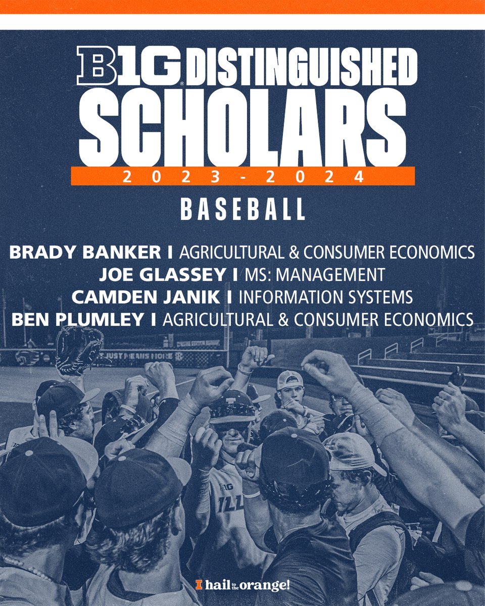 Congrats to our four student-athletes who earned Big Ten Distinguished Scholar honors!

#Illini | #HTTO
