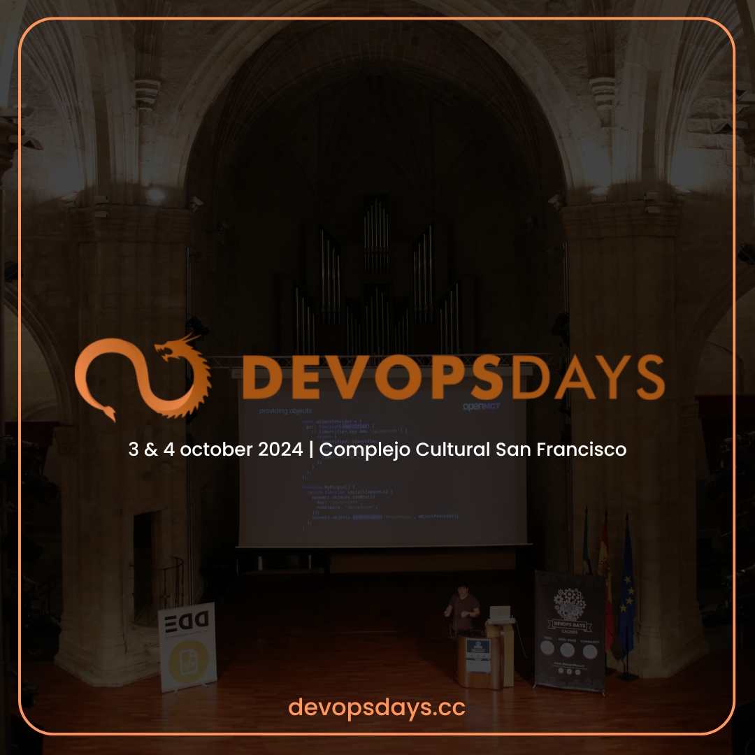 🟠Tenemos entradas #EarlyBird🟠
¿Quieres la tuya? Solo 30€ ¡Corre que te quedas sin ella!

🎟️ eventbrite.es/e/devopsdays-c…

#Cáceres #DevOpsDays #DevOps #DevOpsDaysCC24