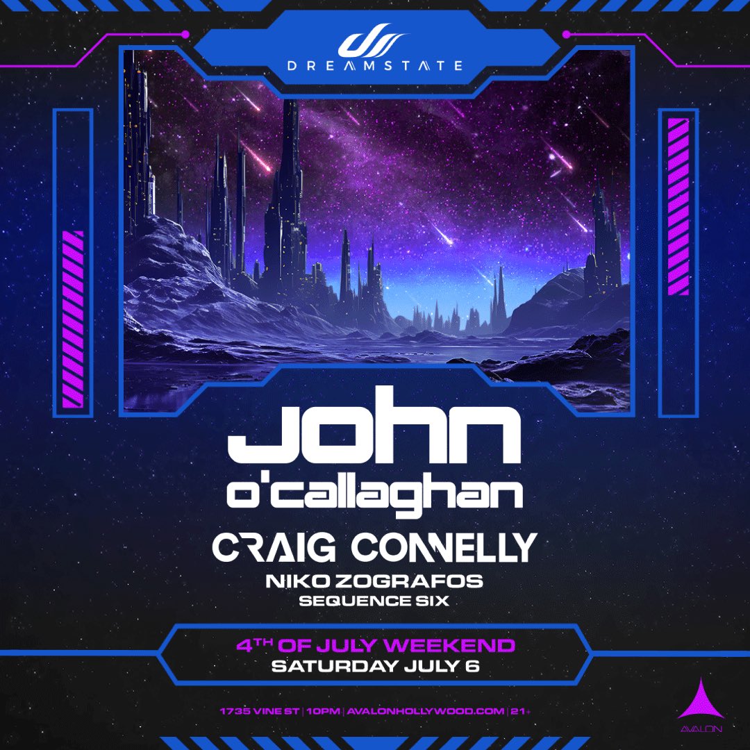 Niko Zografos (@nikozografos) on Twitter photo LA! Iโm returning Sat July 6 to a club I havenโt played in quite some time, <a href="/AvalonHollywood/">Avalon Hollywood</a> ๐๐ป The lineup for this night is absolutely stacked ๐ฅ <a href="/JOCofficial/">John O'Callaghan</a> , Craig Connelly, Sequence Six, and myself for a proper <a href="/DreamstateUSA/">Dreamstate</a> club show ๐ผ๐๐ป
Tickets-> avalonhollywood.com/nikozografos LA! Iโm returning Sat July 6 to a club I havenโt played in quite some time, <a href="/AvalonHollywood/">Avalon Hollywood</a> ๐๐ป The lineup for this night is absolutely stacked ๐ฅ <a href="/JOCofficial/">John O'Callaghan</a> , Craig Connelly, Sequence Six, and myself for a proper <a href="/DreamstateUSA/">Dreamstate</a> club show ๐ผ๐๐ป
Tickets-> avalonhollywood.com/nikozografos