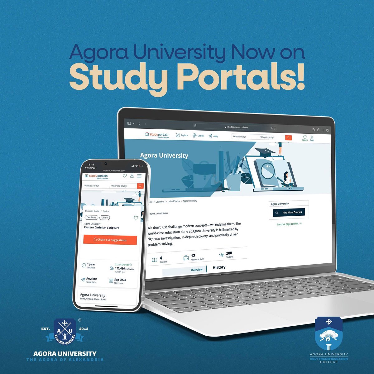 Agora University’s HTC programs are now featured on Study Portals, the leading platform for discovering educational opportunities globally.
To know more about our courses you can now visit Study Portals
shortcoursesportal.com/search/course?…
#AgoraUniversity #StudyPortals #GlobalOpportunities