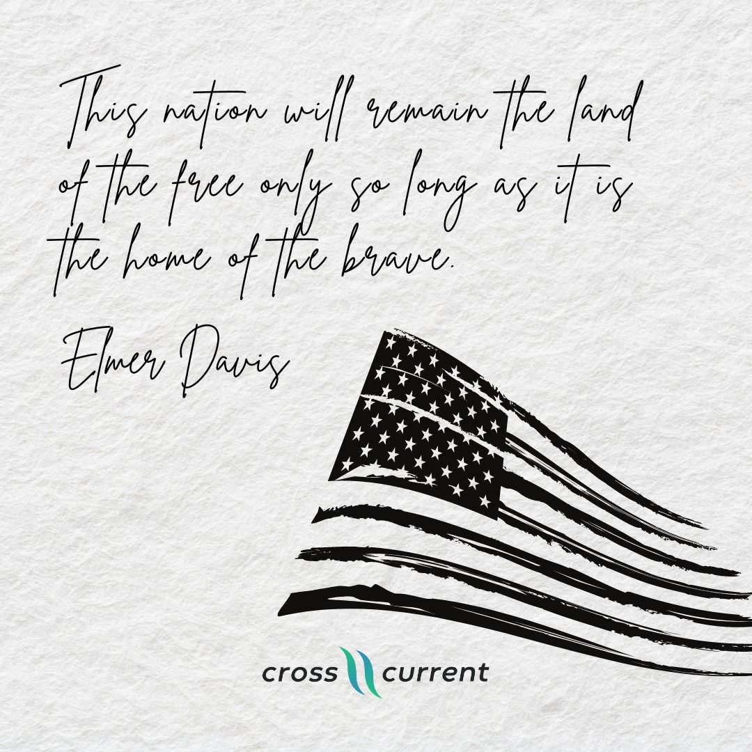 “This nation will remain the land of the free only so long as it is the home of the brave.” — Elmer Davis
