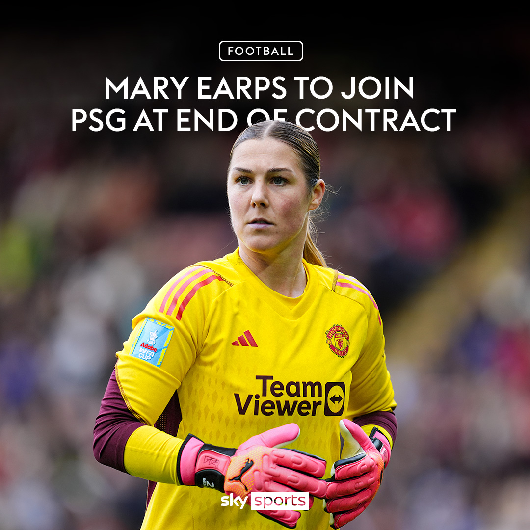 SkySportsWSL's tweet image. Mary Earps will leave Manchester United at the end of her contract to join Paris Saint-Germain 📝