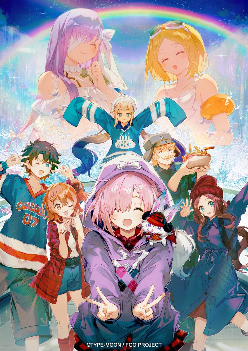 フォウ ,ぐだ子 ,レオナルド・ダ・ヴィンチ(Fate) ,ロリンチ ,マシュ・キリエライト(Fate) ,ネモ・シリーズ 「Type-Moon Shares New Art to Celebrate th」|Final Weaponのイラスト