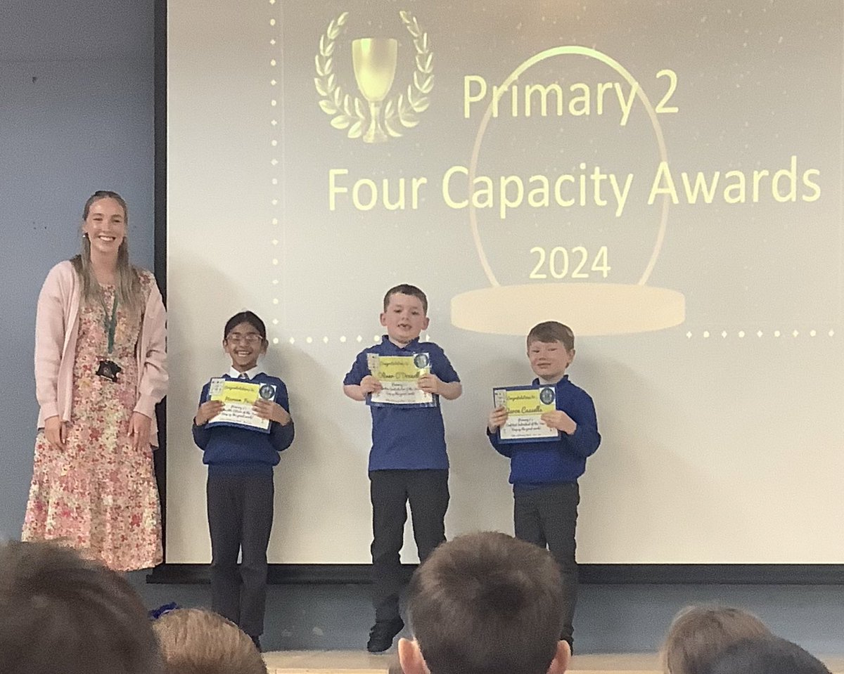 Caldercuilt's tweet photo. Congratulations to our P2-P5 โ4 Capacityโ Award Winners - Who were selected from a large list of pupils who consistently displayed these qualities to an exceptionally high standard this year! #successfullearner #responsiblecitizen #confidentindividual & #effectivecontributor๐๐ฅณ https://t.co/fdBNPXCykg