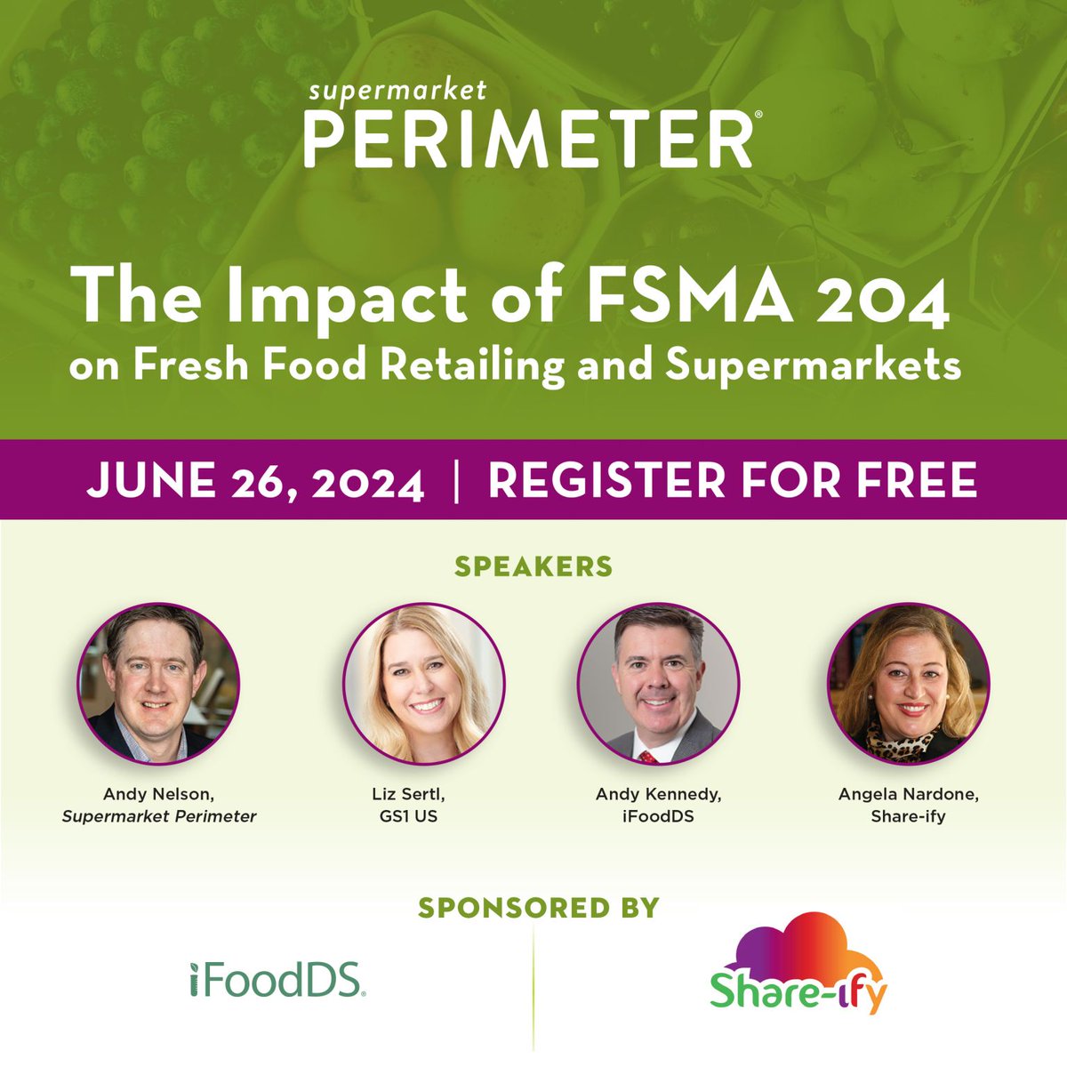 iFoodDS (@ifoodds) on Twitter photo Join our own Andy Kennedy, host Liz Sertl from <a href="/GS1_US/">GS1 US</a>, and other industry experts tomorrow on a webinar hosted by <a href="/SMPerimeter/">Supermarket Perimeter</a>. Learn how fresh food retailers can comply with #FSMA204 requirements and leverage them as an ROI opportunity. Register here: event.on24.com/wcc/r/4554591/… Join our own Andy Kennedy, host Liz Sertl from <a href="/GS1_US/">GS1 US</a>, and other industry experts tomorrow on a webinar hosted by <a href="/SMPerimeter/">Supermarket Perimeter</a>. Learn how fresh food retailers can comply with #FSMA204 requirements and leverage them as an ROI opportunity. Register here: event.on24.com/wcc/r/4554591/…