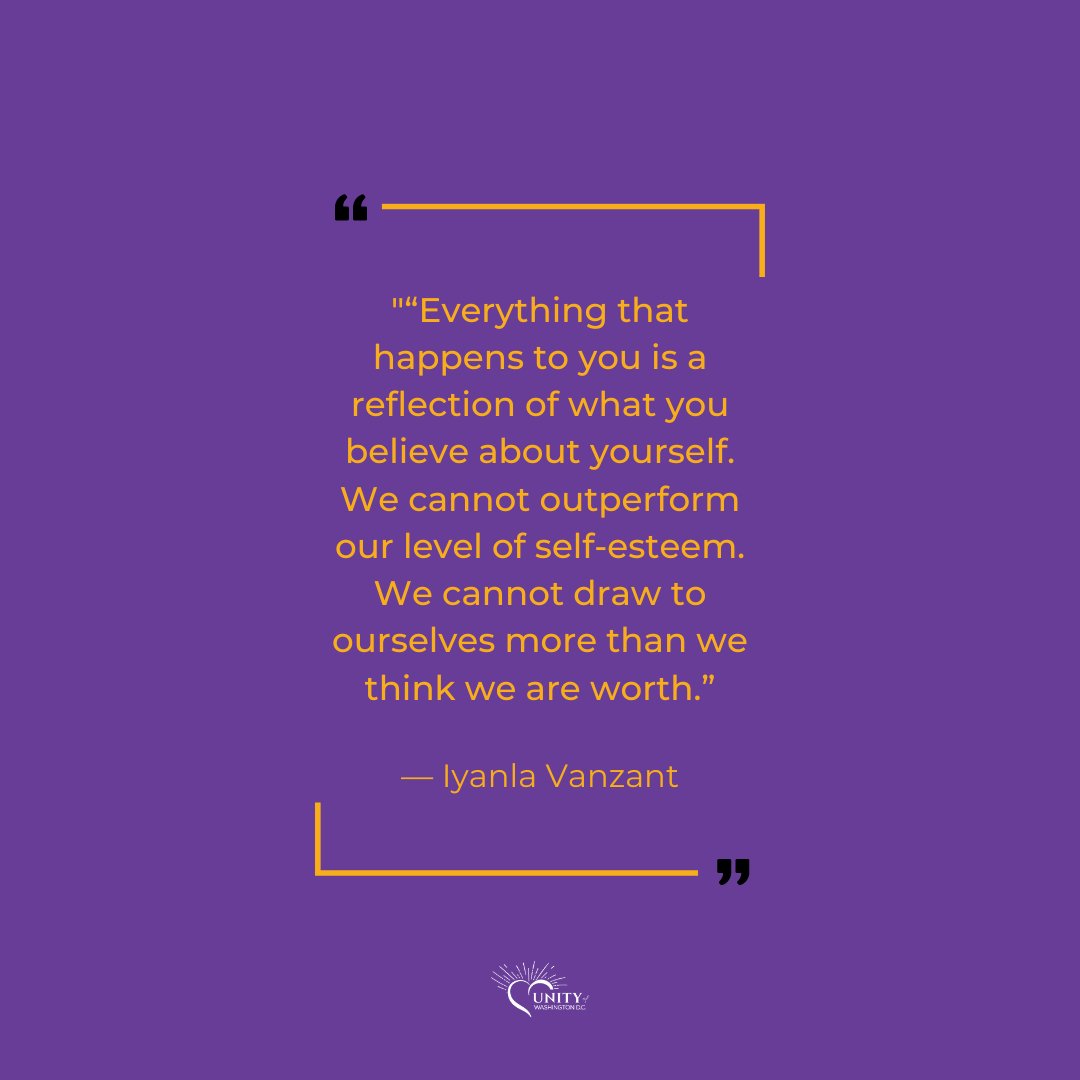 UnityWDC's tweet image. “Everything that happens to you is a reflection of what you believe about yourself. We cannot outperform our level of self-esteem. We cannot draw to ourselves more than we think we are worth.”
― Iyanla Vanzant
#qotd