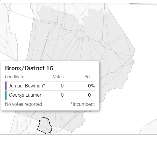 OryxMaps's tweet photo. Attention @Nate_Cohn @clairemfahy @nytimes - I love the NYT election coverage, but you got a rather big issue that needs to get fixed before polls close: your New York results page is not prepared to report the results under the new Congressional Maps drawn for 2024! https://t.co/z449dqdnfG