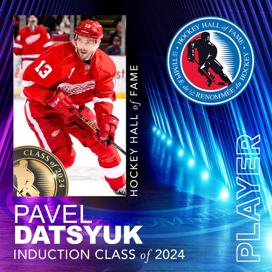 Welcome to the Hockey Hall of Fame, ​Pavel Datsyuk.

#HHOF2024 | #HHOF