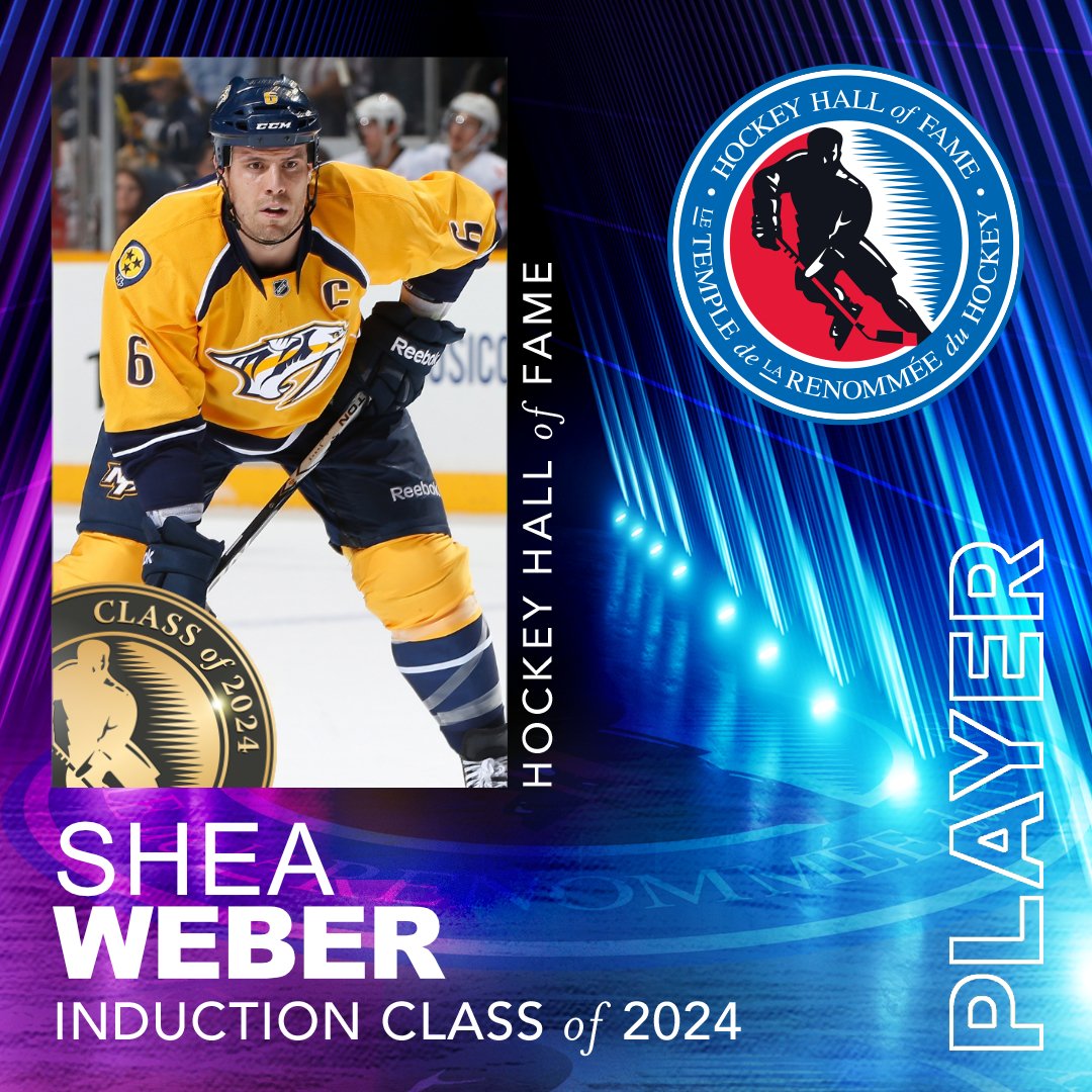 Welcome to the Hockey Hall of Fame, ​Shea Weber.

#HHOF2024 | #HHOF