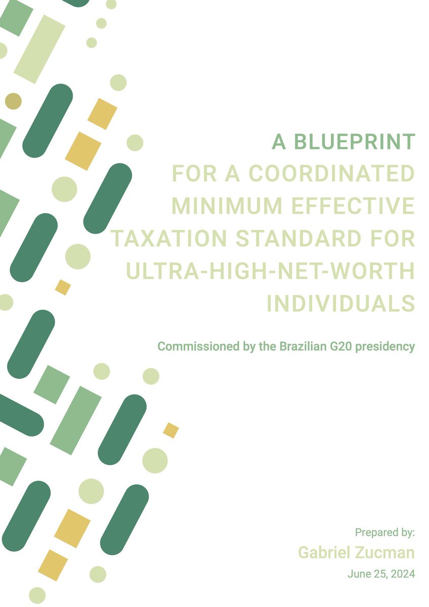 [OUT NOW]  Minimum tax on billionaires will raise up to $250bn a year, shows <a href="/gabriel_zucman/">Gabriel Zucman</a> in his report for 🇧🇷 <a href="/g20org/">G20 South Africa</a> .
You can find the report here: gabriel-zucman.eu/files/report-g…
You can watch today's press conference here:  youtu.be/MJqQfyBdMPM?si…