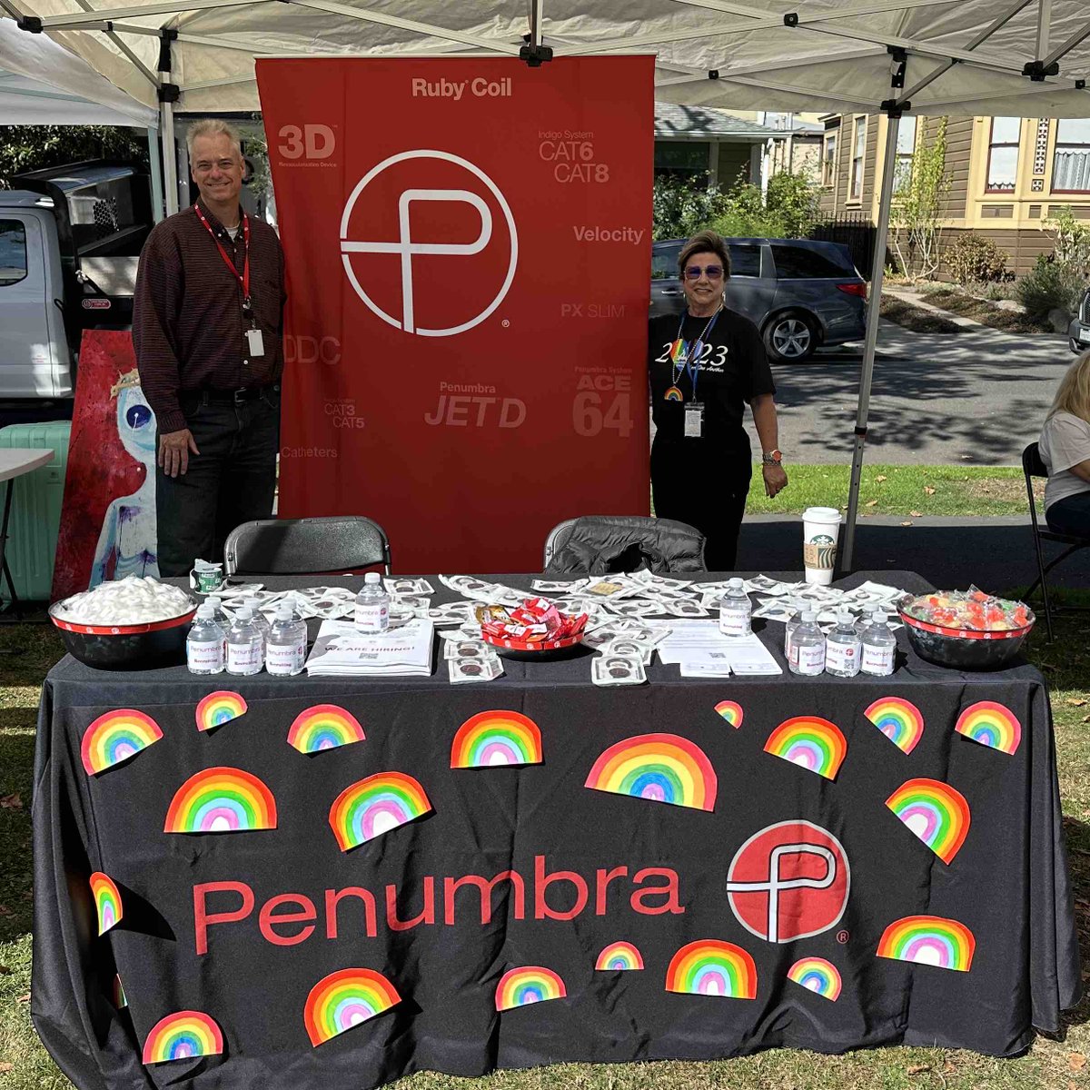 Happy PRIDE 🌈 Month! Back in October, we had the opportunity to participate in Alameda #PRIDE, connecting and engaging with our community. At Penumbra, we are committed to fostering a diverse and inclusive environment where everyone feels valued and accepted. #PenumbraProud