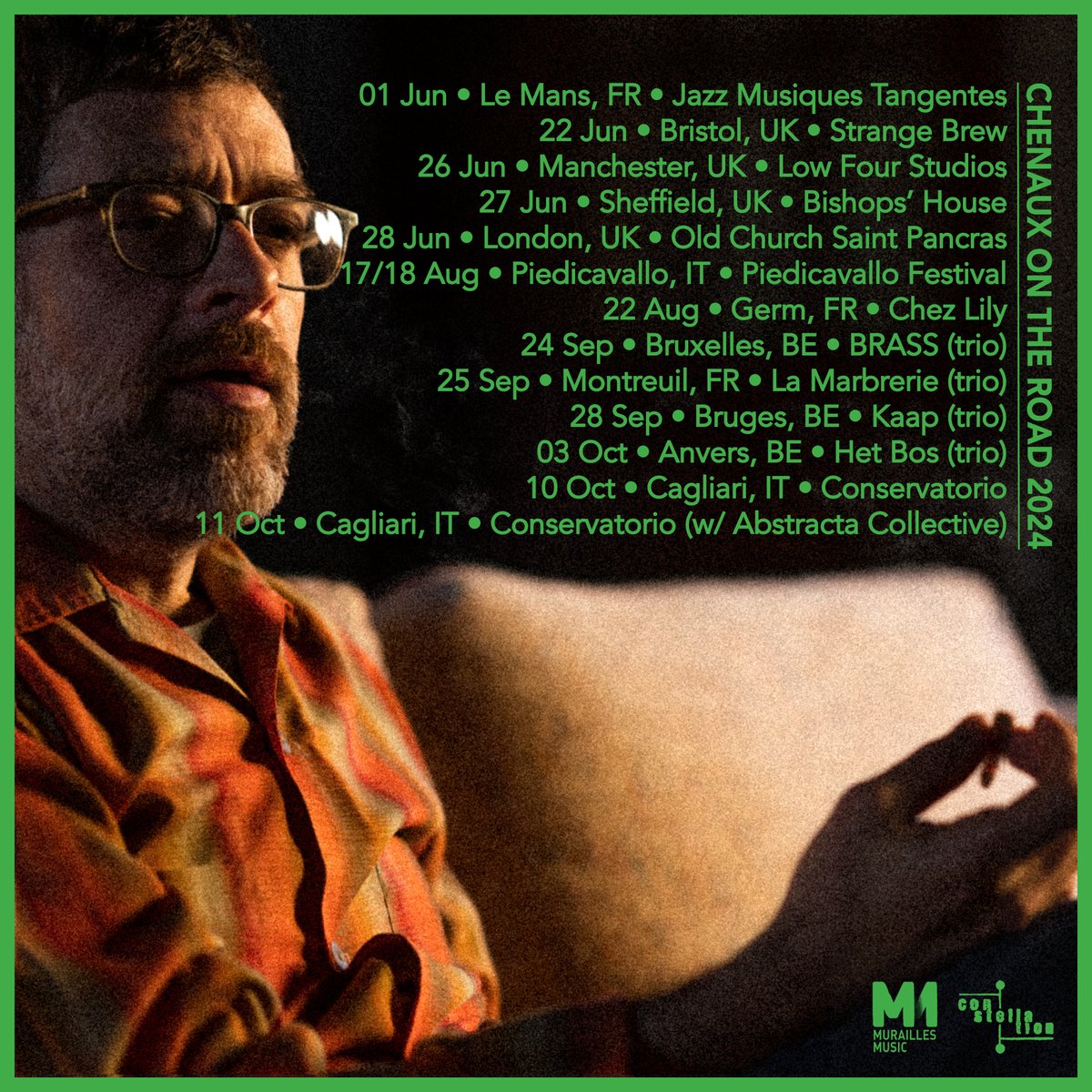 Eric Chenaux is playing solo and trio dates in the UK, France, Belgium and Italy over the next few weeks/months.
Detailed info on our website: cstrecords.com/pages/eric-che…