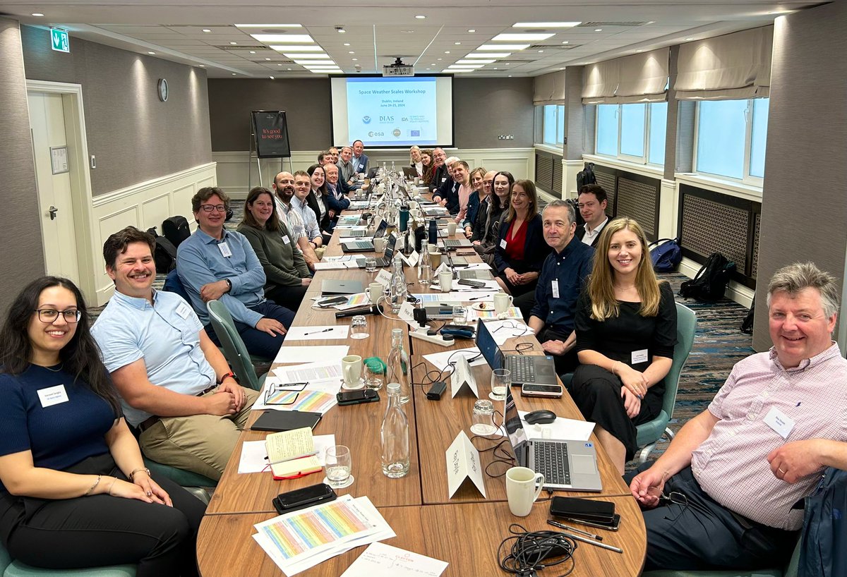 Hosted <a href="/NWSSWPC/">NOAA Space Weather Prediction Center</a> Space Weather Scales Workshop <a href="/DIAS_Dublin/">DIAS</a> this week with reps from European power grids, space agencies, gov  departments, weather agencies. Focus was on improving reporting of solar &amp; geomagnetic conditions for aviation, power, navigation, communications, etc.