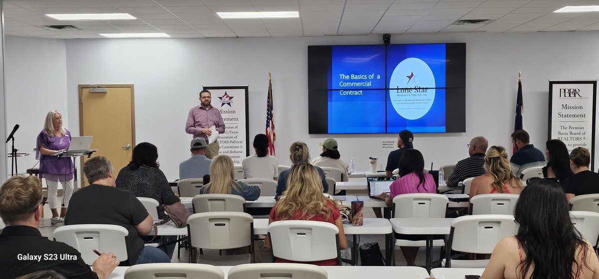 AbstractLone's tweet image. Thank you to everyone who participated in today’s “Basics of a Commercial Contract” CE class! Taught by our very own Sherry Nock &amp;amp; Brandon Pinson. Thank you to the @PBBORtx for hosting Education Week!  Check out the excellent line-up of live CE classes scheduled for this week.