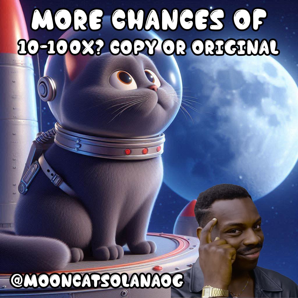 TotallyRektUK's tweet photo. @mrpunkdoteth or trade like an OG UNIQUE and FIRST ON @SOLANA @mrpunkdoteth $MOONCAT $MC @MOONCATORIGINAL is the first almost 3 months old
#100X $PEPE $MICHI
ca: DyeoWpRCwVCbbp8eRdqbotBzCfzN4JTpZgkE7CqbHnBa https://t.co/zjOPo9Ujb8