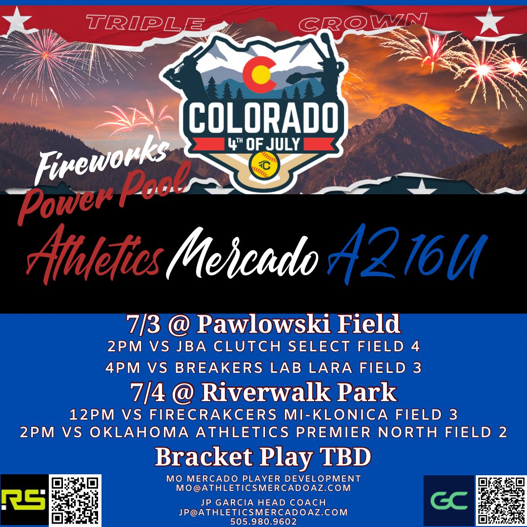 Excited to get back on the field with my team competing in the Fireworks Power Pool at the Colorado Sparkler. Hope to see you there!