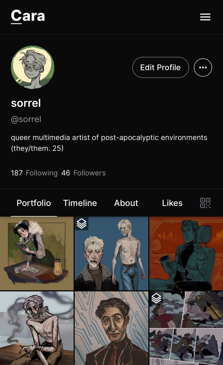 cara is shaping up to be a really solid platform with really good engagement and a strong community of artists! follow me @ sorrel, i’d love to follow back any mutuals! 💛🌿